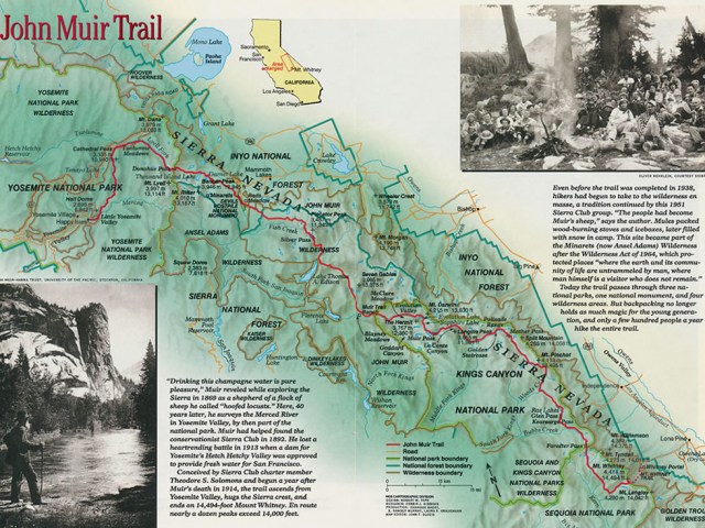 John Muir Trail Map